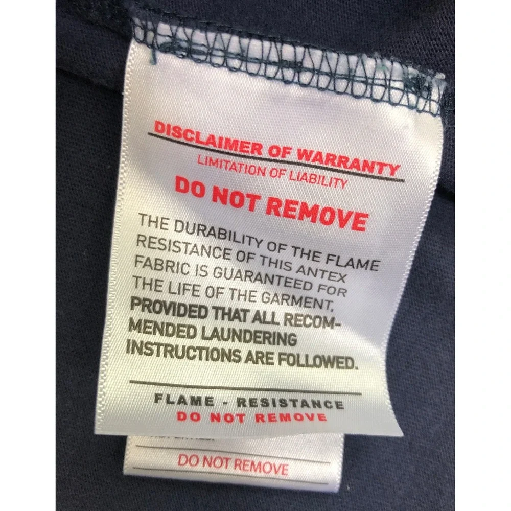 Ariat FR Work Shirt Mens Large Navy Blue Flame Resistant CAT 2 Knit Short Sleeve - Picture 5 of 11